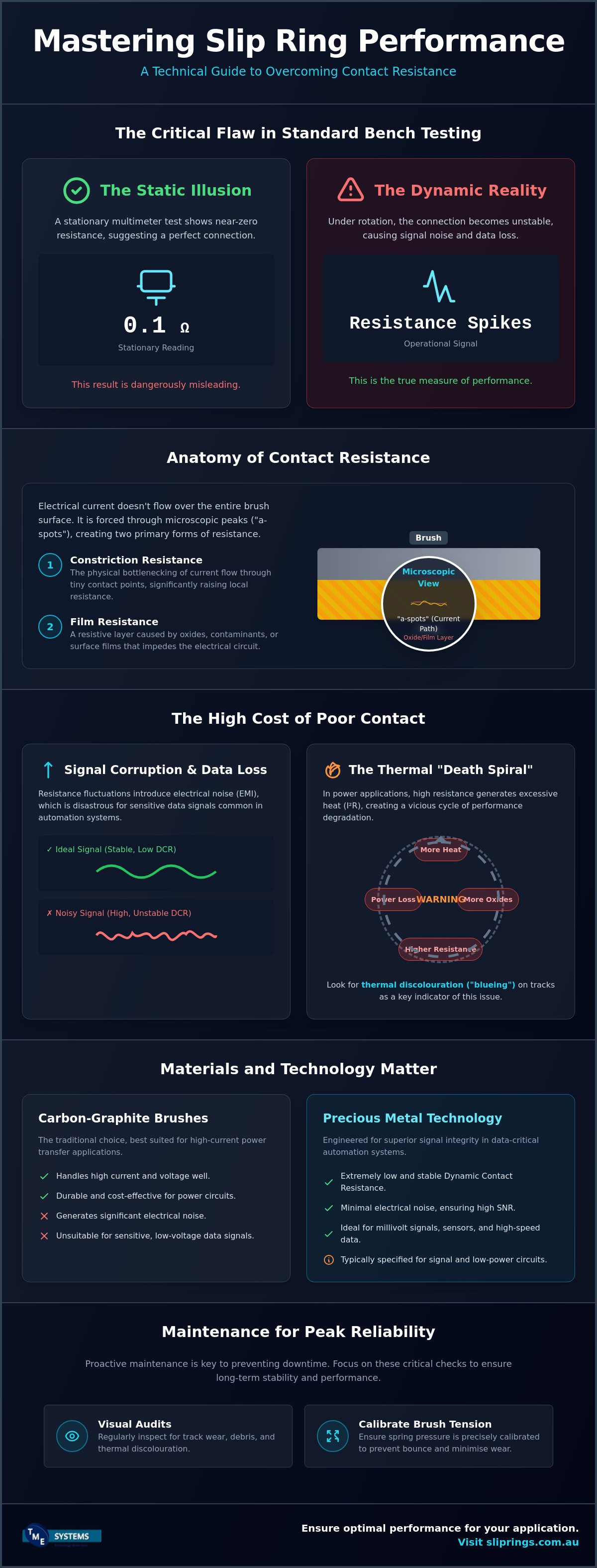 Understanding Slip Ring Contact Resistance: A Guide to Signal Noise Reduction infographic