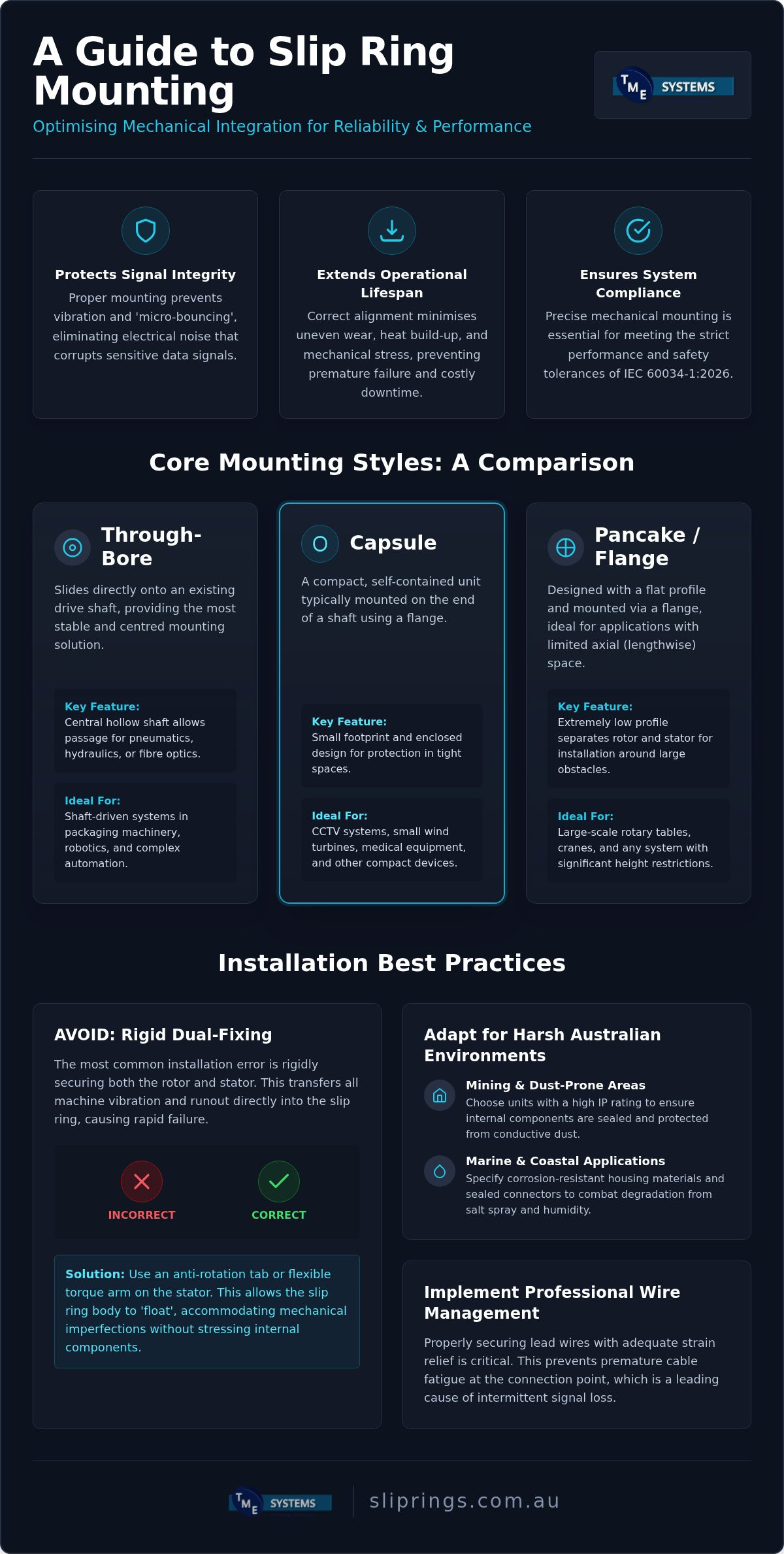Slip Ring Mounting Options: A Technical Guide to Mechanical Integration infographic