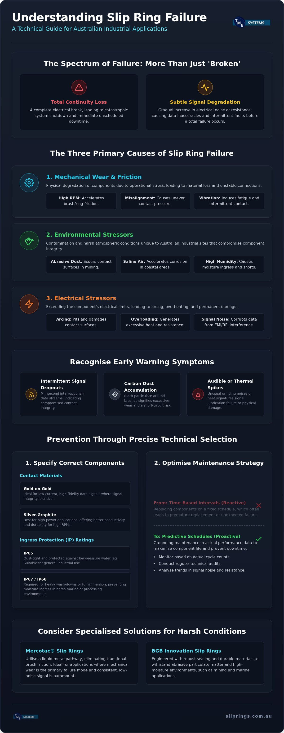 Common Causes of Slip Ring Failure: A Technical Prevention Guide infographic