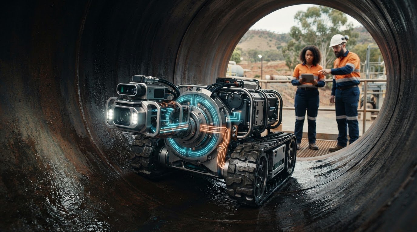Data and Power for a Robotic Pipe Inspection Crawler: Engineering the Rotary Interface
